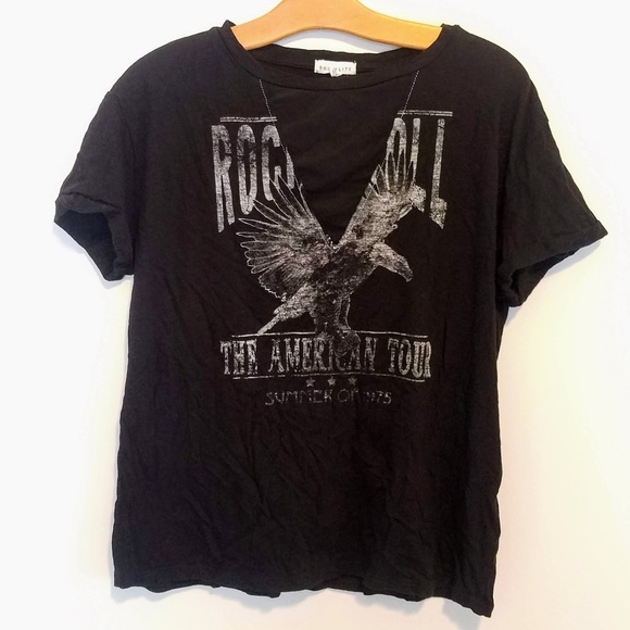 V neck rock t shirt Clearance